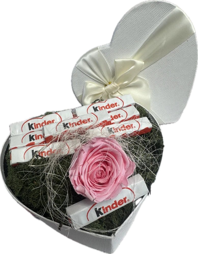 Kinder sladký box so stabilizovanou ružou