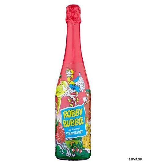 Robby Bubble Strawberry sýtený nealkoholický nápoj ochutený 0,75L